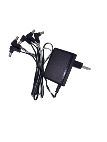 Fonte Pedal Pedaleira 9v 1A Bivolt P/ 5 Pedais Com Led