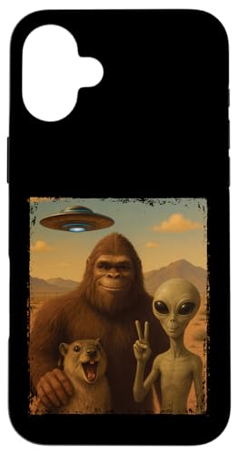 Funny Rock Hyrax Awawa Bigfoot Alien Selfie Área OVNI 51 Carcasa para iPhone 16 Plus