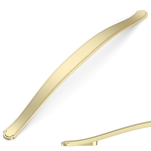 Image of Asidrama 10 Pack 7.5 Inch(192mm) Brushed Brass Cabinet Pulls: Classic Kitchen Cabinet Hardware for Cupboard Drawer Pulls