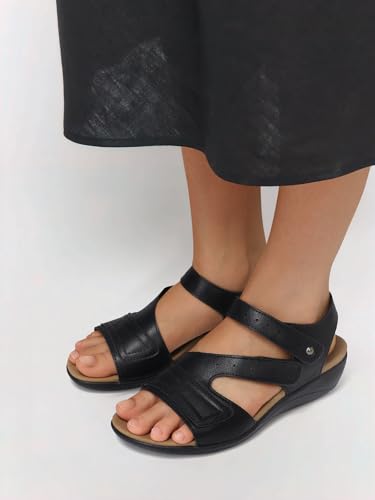 SHIBEVER Wedge Sandals for Women Dressy: Summer Low Wedges 2025 Platform Walking Comfortable Ankle Strap Womens Shoes3