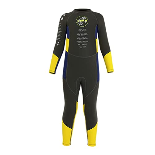 Baoblaze Traje de Neopreno para Niños Trajes de Buceo de Neopreno de 2,5 Mm Traje de Baño de Surf para Niños Trajes de Neopreno para Niños Pequeños Trajes, M Gris