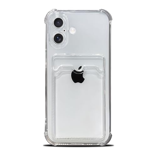 Tuokiou Clear Wallet Phone Case for iPhone 17, Upgrade Card Slot Case, Slim Fit Protective Soft TPU Shockproof Wallet Case with Cute Card Holder Pocket for iPhone 17 (Clear)