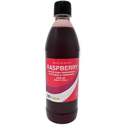 Raspberry Soft Drink Syrup 500 ml - Drink Mixer for Sparkling Water - 80% Less Sugar Cover