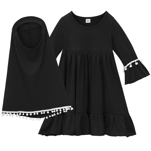 Vestido casual para niñas conjunto cómodo de mudar fácil con pantalones primavera