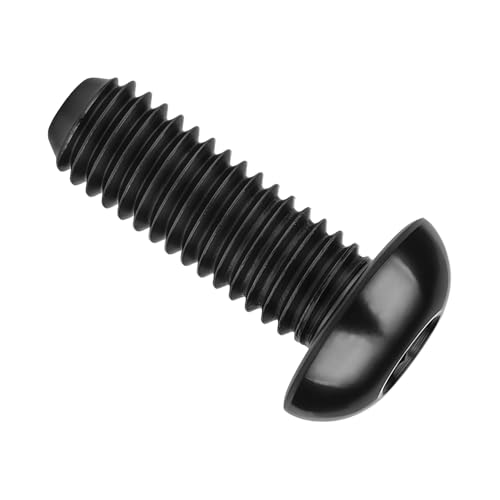 Image of Titanium Bolt M4x6 8 10 12 15 20mm Hex Head Screws for Bicycle Pack of 4 (Black, M4x12mm)