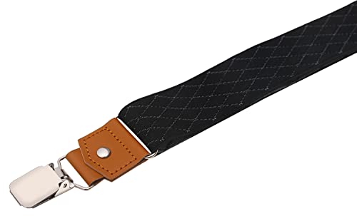 Image of Suspenders for Men Y Back Adjustable Elastic with Strong Clips 47 Inches
