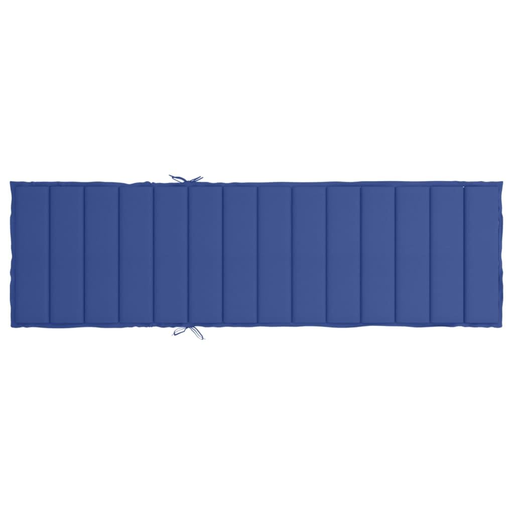 vidaXL Cuscino per Lettino Blu Reale 200x50x3 cm in Tessuto Oxford