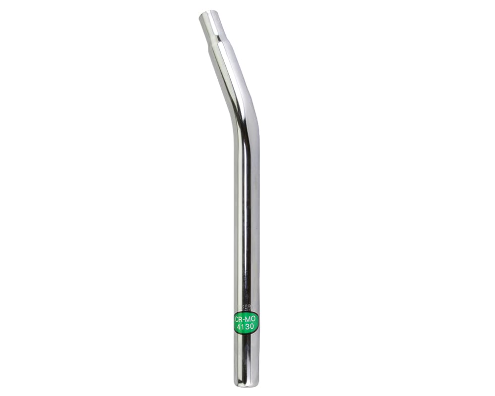 ALTALINE Bicycle Chromoly Chrome Plated Lay-Back 27.2mm Seatpost 400mm Long Without Support