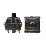 kutethy Gateron Silent Black Ink v2 Switches 5pin RGB Linear Switch with Keycap Stabilizers (5PCS, Silent Black Ink)