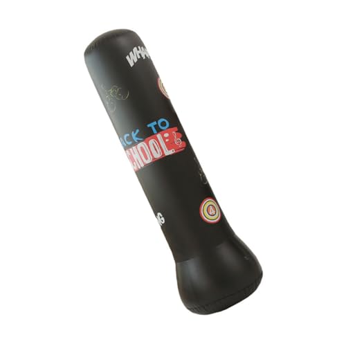 KOMBIUDA Columna De Boxeo De Pie Mini Sacos De Boxeo para Deporte Adentro Kickboxing Saco De Boxeo con Soporte Hombres Equipos Pararse Guantes Vaso El Plastico Black
