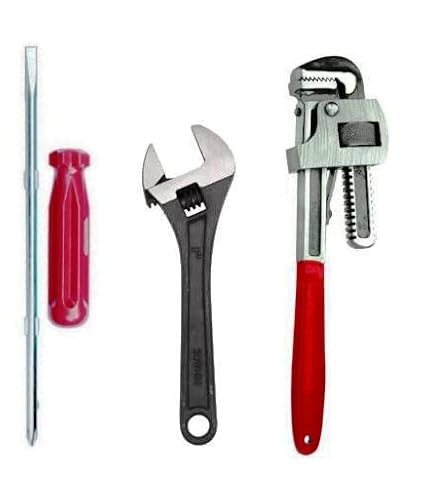 Exotic Arcade Combo Pack of 3 Tool Kits Set for Home Adjustable Spanner Pipe Wrench Screwdriver Set Power & Hand Tool Kit set