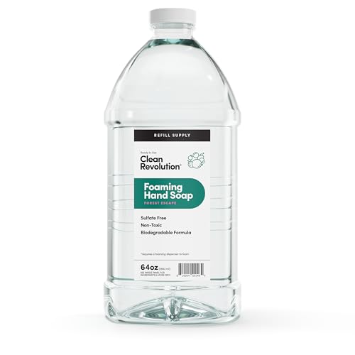 Image of Clean Revolution Foaming Hand Soap Refill Supply Container, Ready to Use Formula, Forest Escape Fragrance, 64 Fl Oz (Pack of 1)