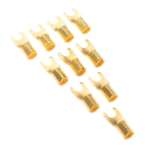 Healifty Lot de 10 Connecteurs Audio Voiture de U Bornes de Haut-Parleur Robustes en Métal Cosses Électriques à Fourche pour Câblage Amplificateur Auto Amélioration du Signal Audio