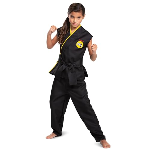 Disguise boys Cobra Kai Costume for Kids, Official Cobra Kai Costume Kids Gi With Black Belt Costume (pack of 1)