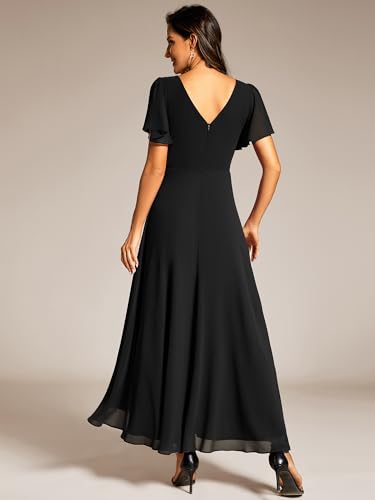 Image of Ever-Pretty Summer A-Line V-Neck Formal Dress for Women Empire Waist Chiffon Mother of the Bride Wedding Guest Dresses 41981