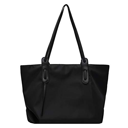 Homeriy Sac fourre-tout décontracté pour femme - Grande capacité - Sac à bandoulière - Sac fourre-tout - Sac à main - Sac à main en nylon étanche, Noir , Medium Cover
