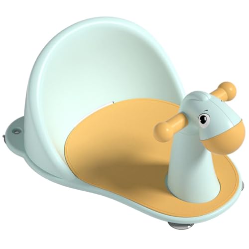 LABRIMP ベビー用シャワーチェア 吸盤付き滑り止め底 設計 背もたれサポート 新生児対応 お風呂椅子 洗いやすい排水付き バスタブ用 座椅子