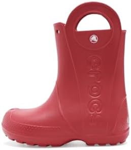 Crocs, Unisex Kid's, Handle It Rain Boots (Big Kid/Little Kid), Court Red, 11 Medium, Little Kid — view 3