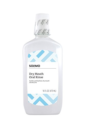 Amazon Brand - Solimo Dry Mouth Oral Rinse, Alcohol Free, Mint, 16 Fluid Ounces, Pack of 1