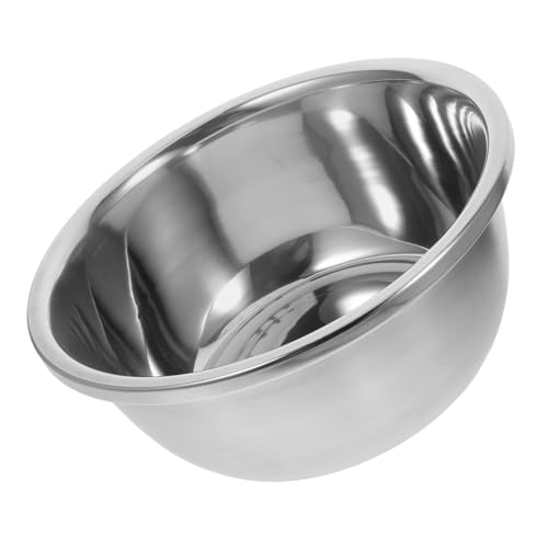 Housoutil Tazón De Sopa De Acero Inoxidable Tazones Grandes Para Mezclar Bol Tazón De Almacenamiento De Sopa Cuenca Fideos Tazones Para Hornear Tazón Grande De Metal Ensaladera Silver