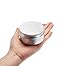 Healthcom 3 Oz 15 Pack 90ml Empty Round Silver Aluminum Tin Cans Metal Steel Tins Screw Top Slip Slide Metal Storage Cosmetic Container Organization for DIY Candles Salve Crafts Spice Tea Gift(90g)