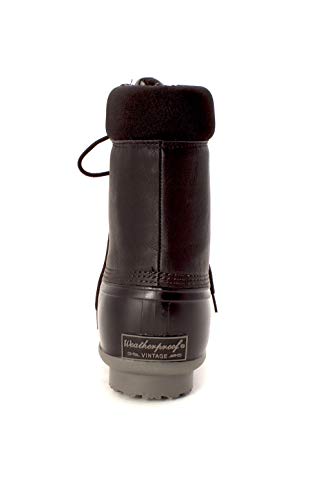 Weatherproof Mens Adam Leather Round Toe Mid-Calf, Chocolate/Brown, Size3