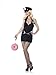 Leg Avenue Women's Armed And Dangerous Cop Dress, Black, Medium/Large