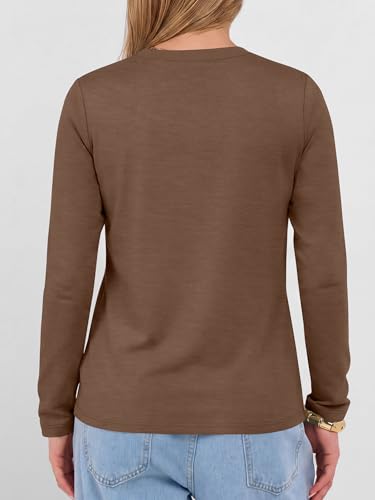 Image of ANRABESS Long Sleeve Shirts for Women Wrinkle Free V Neck Fall Top