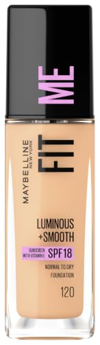 Maybelline New York Make Up, Fit Me! Foundation mit LSF18, Für makellose Haut, Alle Hauttypen, Nr. 120 Classic Ivory, 30 ml