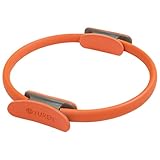 RYTMAT Pilates Ring 14.7 Inch Magic Fitness Circle Durable TPE Padded Handles Exercise Equipment for Toning Strengthening Thigh Abs, Legs and Arms (Orange)
