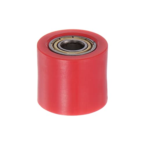 sourcing map Kettenrolle Riemen Scheibe Spanner 10mm Nylon Zylinder Schieberegler für Mini Motorrad Dirt Fahrrad Atv Go-Kart Schiebetür Bewässerung Ausrüstung Rot