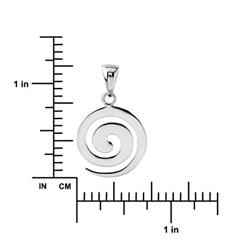 Hawaiian Silver Jewelry Pendant Necklace – 18 Inch Sterling Silver Maori Koru Spiral Necklace – Comfortable And Lightweight Wave Necklace For Women – Modern And Elegant Design #TOP2