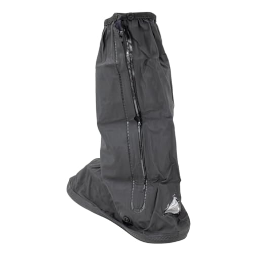 Polaina Bota Galocha 100% Impermeável De Chuva Para Moto Motoqueiro Solado Meia Sola (Preto, BR, Adu