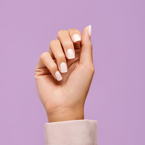 KISS imPRESS Color Press-On Manicure, Gel Nail Kit, PureFit Technology, Short Length, “Point Pinkâ€Â, Polish-Free Solid Color Mani, Includes Prep Pad, Mini File, Cuticle Stick, and 30 Fake Nails