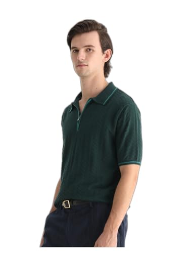 Image of Rare Rabbit Regular fit Textured Polo