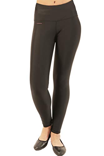 Ladybird Line 125 Black Shadow Leggings Hair Resistant Shadow Active Wear Leggings for Pet Groomers and Hair Stylists, High Waist Nylon and Spandex Material (X-Small)