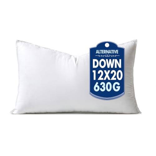 MIULEE 12x20 Down Alternative Pillow Insert Decorative Throw Pillow 12 x 20 Inch Body Bed Sleeping...