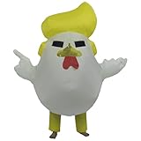 jolinov Inflatable Trump Chicken Costume Adult Kids Funny Blow Up Chicken Halloween Costumes Chicken Suit Rooster Costume (Adult), White