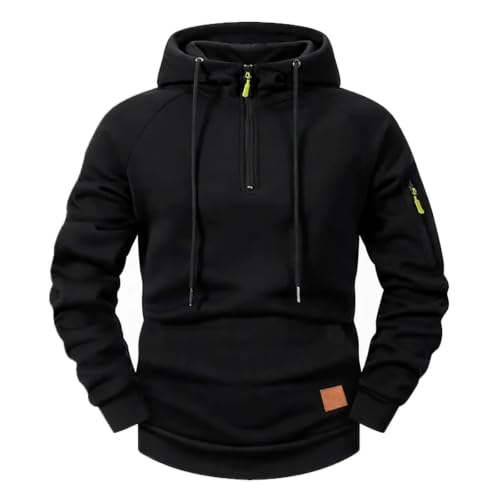 Mens Hoodies Pullover Tactical Quarter Zip Sweatshirt With Pockets - image 4
