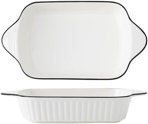 Casserole Dish Scandinavian Creative Baking Plate Household Ceramic Rectangular Salad Bowl Kitchen Tableware