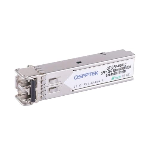 QSFPTEK 4Pack 1000Base-SX Transceiver Gigabit Multimode SFP to LC Module, MMF 850nm,550m,DOM, Mini-GBIC for Cisco GLC-SX-MMD - Image 3