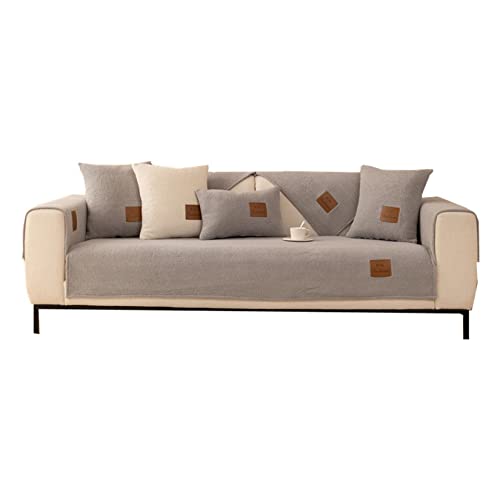 PetPhindU Couch Sofa Deckungsmöglichkeitenschutzabdeckungssofa Slipcover-Sofa-deckungssofa-Decke Winter Lamm Velvet Sofa Kissen Plüschkissen Verdickte Nicht-schlupf-Sofa Couch Couch Cover für Cover
