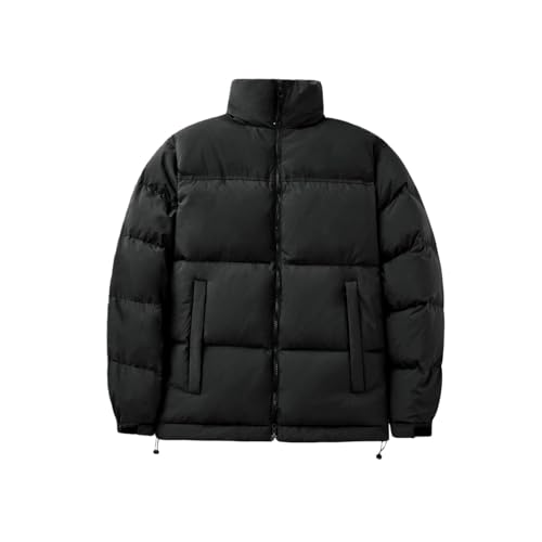 Chaqueta de plumón para hombre con capucha fija y diseño holgado estilo americano