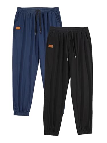 Image of JMIERR Mens Cotton Stretch Joggers Casual Twill Athletic Track Pants