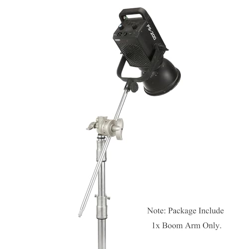 Image of PHOCUS 22 inch C Stand Boom Arm, Extension Boom Arm for Photography, C Stand Light Stand, Reflector Flag, Studio Video Equipment (22 inch)