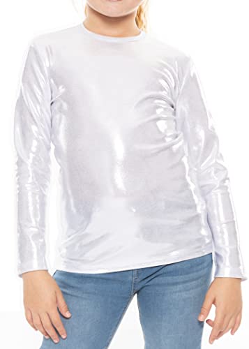 Image of Girls Long Sleeve Shirts | Soft Crew Neck Top | Short Sleeve | Long Sleeve Shirt Girls Size 2T - 16