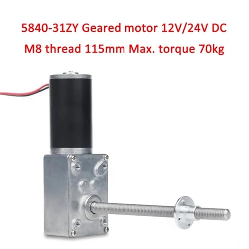 Moteur autobloquant 12V empéchant la chute de charge avec arbre à vis M8