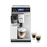 De'Longhi Autentica Cappuccino ETAM 29.660.SB Kaffeevollautomat mit LatteCrema Milchsystem, Cappuccino und Espresso auf Knopfdruck, Digitaldisplay mit Klartext, 2-Tassen-Funktion, silber