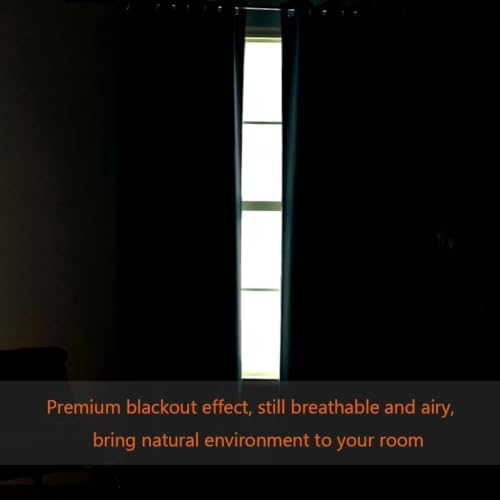 Image of H.VERSAILTEX Blackout Patio Curtains 100 x 90 Inches for Sliding Door Extral Wide Blackout Curtain Panels Thermal Insulated Room Divider - Grommet Top, 7.5' Tall by 8.3' Wide - Light Sage