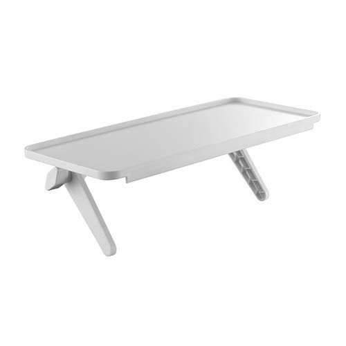 Mount Plus MP-APM-09-02 White Top Shelf TV Mounting Bracket 12-inch Wide Platform | Holds Speaker, Streaming Device, Game Console | Protective Ledges (1 Pack White Protective Ledges)